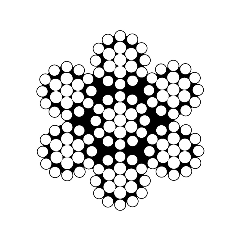 ASTM a 1023 Classificatie 7x7 en 7x19 Kleine diameter (gegalvaniseerd) Speciaal koord